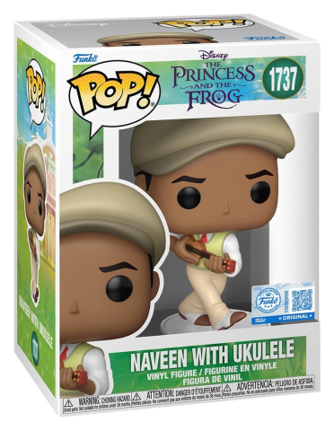 PRECOMENZI - Princess and the Frog POP! Disney Vinyl Figure Naveen w/Ukulele 9 cm