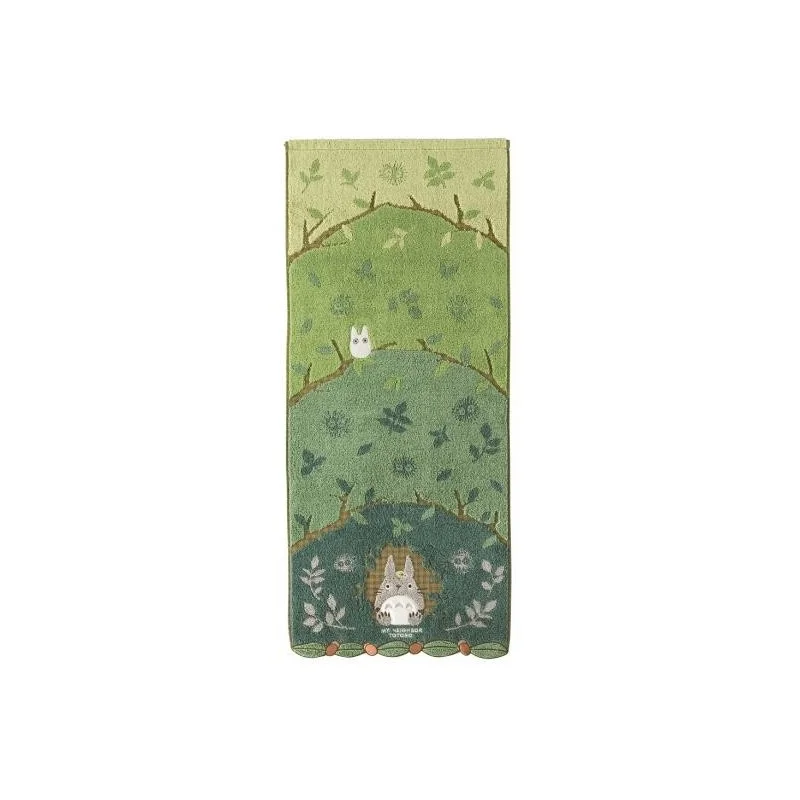 Pop Culture - Prosop Ghibli Totoro Forest Tunnel – Prosop de fata din bumbac cu design anime