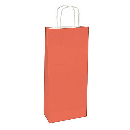 Pungi de cadou - Punga cadou din celuloza pentru sticla Coral (18x8x39)