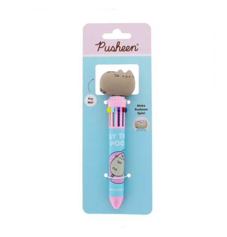 Pusheen Multi Colour Pen Spinny By The Pool Blue [3]