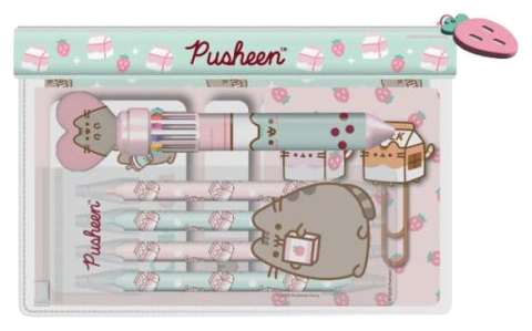PRECOMENZI - Pusheen Pouch Stationery Set Sips