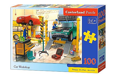 Puzzle cu 100 piese - Puzzle 100 piese Car Workshop Castorland 111206
