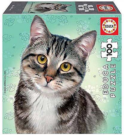 Puzzle cu 100 piese - Puzzle 100 piese European Shorthair EDUCA 18808