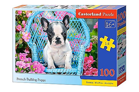 Puzzle cu 100 piese - Puzzle 100 piese French Bulldog Puppy 111152