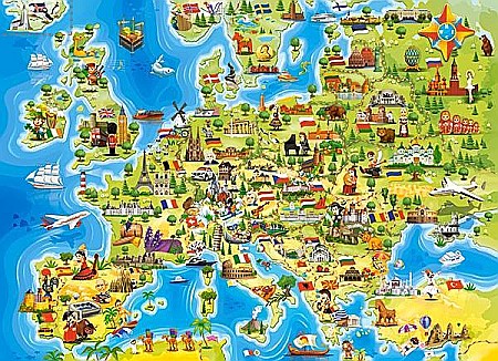 Puzzle 100 piese Harta Europei 111060 [1]