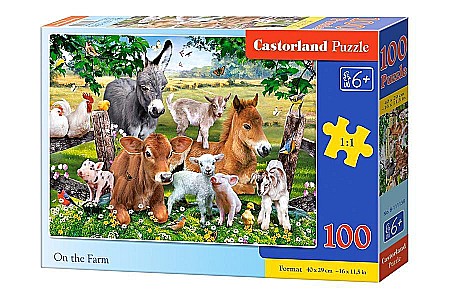 Puzzle cu 100 piese - Puzzle 100 piese On The Farm 111138