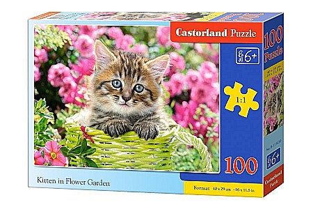 Puzzle cu 100 piese - Puzzle 100 piese Pisicuta in Gradina 111039