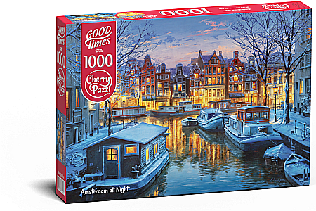 Puzzle 1000 piese - Puzzle 1000 piese Amsterdam at Night 30264 Cherry Pazzi