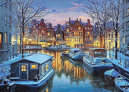 Puzzle 1000 piese Amsterdam at Night 30264 Cherry Pazzi [2]