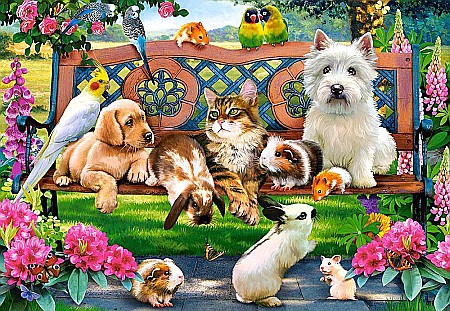 Puzzle 1000 piese Animalute in Parc 104406 [1]