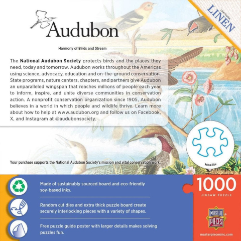 Puzzle 1000 piese Audubon Harmony of Birds & Stream [2]