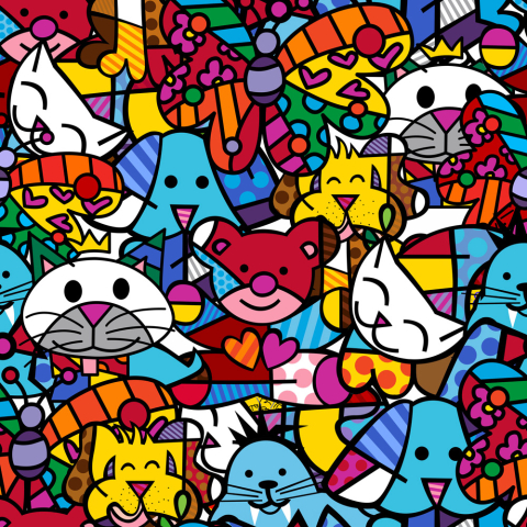 Puzzle 1000 piese Bluebird Best Friends Romero Britto [1]