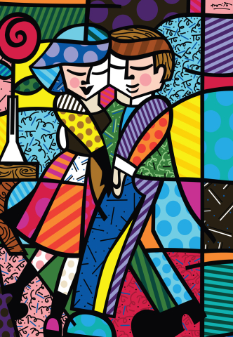 Puzzle 1000 piese Bluebird Cheek to Cheek Romero Britto [1]