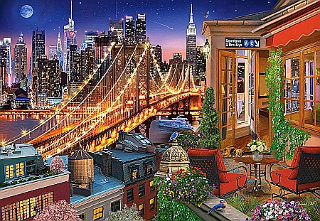 Puzzle 1000 piese Brooklyn Bridge Lights 104598 [1]