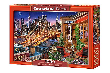 Puzzle 1000 piese - Puzzle 1000 piese Brooklyn Bridge Lights 104598