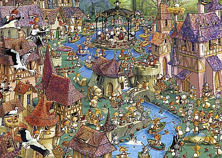 Puzzle 1000 piese Bunnytown Heye 29496 [1]