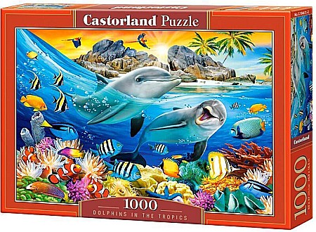 Puzzle 1000 piese - Puzzle 1000 piese Dolphins in the Tropics Castorland 104611