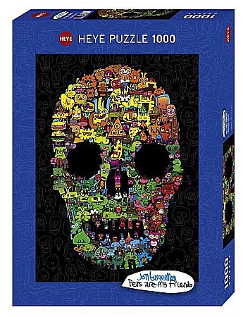 Puzzle 1000 piese - Puzzle 1000 piese Doodle Skull Heye 29850