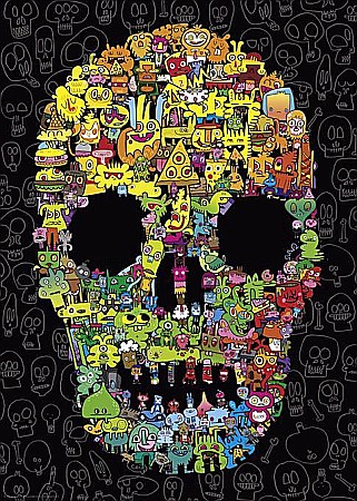 Puzzle 1000 piese Doodle Skull Heye 29850 [1]
