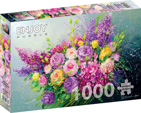 Puzzle 1000 piese - Puzzle 1000 piese Enjoy – A Bouquet of Roses for Her