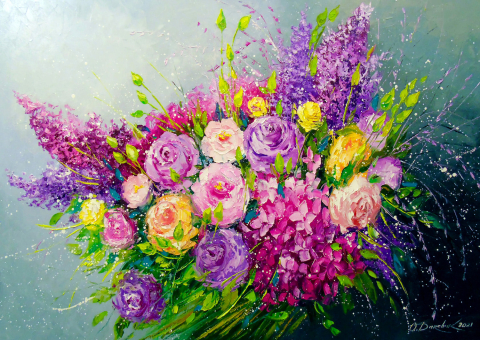 Puzzle 1000 piese Enjoy – A Bouquet of Roses for Her [1]