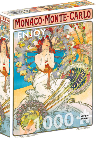Puzzle 1000 piese - Puzzle 1000 piese Enjoy – Alfons Mucha: Monaco Monte-Carlo