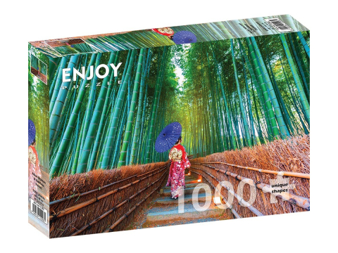 Puzzle - Puzzle 1000 piese Enjoy – Asian Woman in Bamboo Forest
