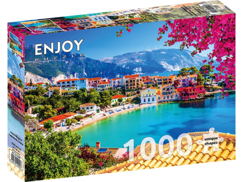 Puzzle 1000 piese - Puzzle 1000 piese Enjoy – Assos Village in Cephalonia, Greece