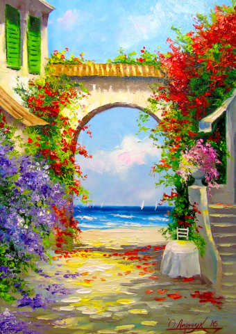 Puzzle 1000 piese Enjoy – At the Sea Shore [1]