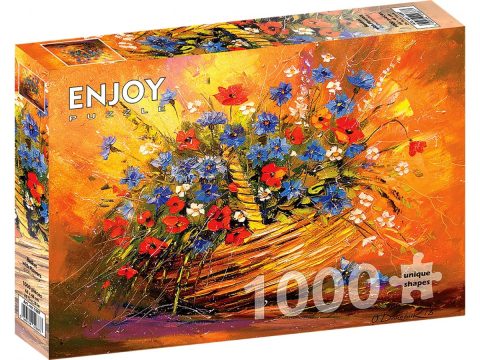 Puzzle 1000 piese - Puzzle 1000 piese Enjoy – Basket with Flowers