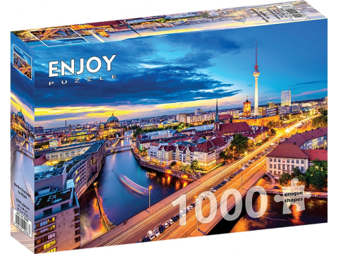 Puzzle - Puzzle 1000 piese Enjoy – Berlin Cityscape by Night