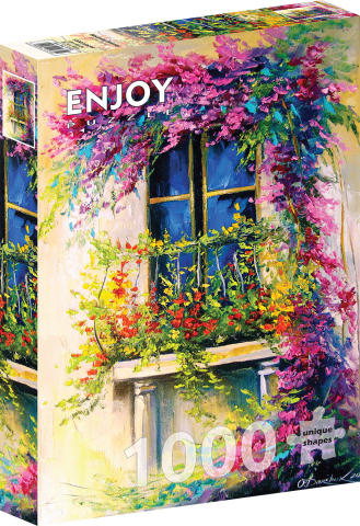 Puzzle - Puzzle 1000 piese Enjoy – Blooming Balcony
