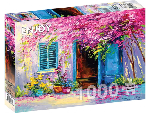 Puzzle 1000 piese - Puzzle 1000 piese Enjoy – Blooming Courtyard