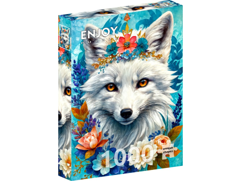 Puzzle - Puzzle 1000 piese Enjoy – Blooming Snow Fox