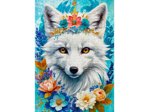 Puzzle 1000 piese Enjoy – Blooming Snow Fox [1]