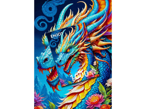 Puzzle 1000 piese Enjoy – Blue Dragon [3]