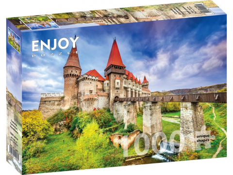 Puzzle - Puzzle 1000 piese Enjoy – Castelul Corvinilor, Hunedoara