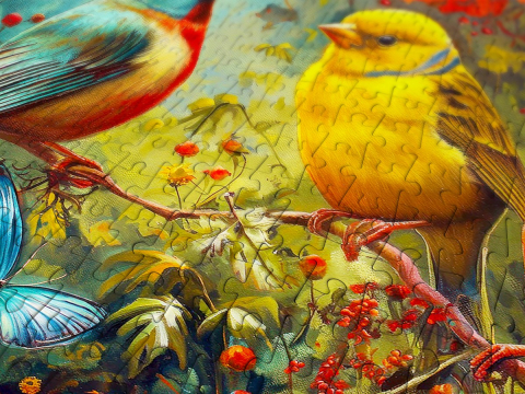 Puzzle 1000 piese Enjoy – Chirps and Flutters [4]