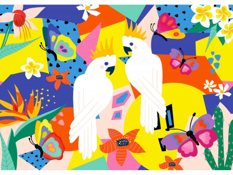Puzzle 1000 piese Enjoy – Cockatoo [1]