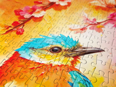 Puzzle 1000 piese Enjoy – Colorful Birdie [4]