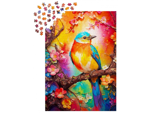 Puzzle 1000 piese Enjoy – Colorful Birdie [2]