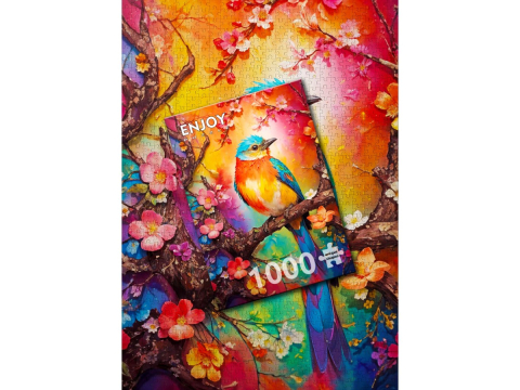 Puzzle 1000 piese Enjoy – Colorful Birdie [3]