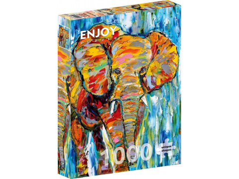 Puzzle - Puzzle 1000 piese Enjoy – Colorful Elephant