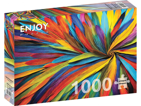 Puzzle - Puzzle 1000 piese Enjoy – Colorful Feathers