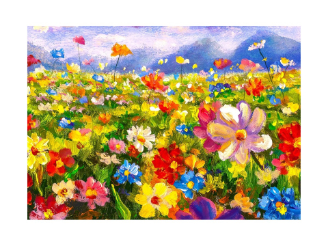 Puzzle 1000 piese Enjoy – Colorful Flower Meadow [1]
