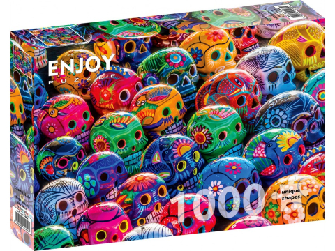 Puzzle 1000 piese - Puzzle 1000 piese Enjoy – Colorful Skulls