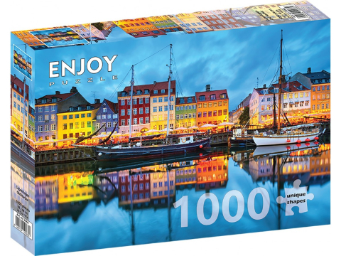 Puzzle - Puzzle 1000 piese Enjoy – Copenhagen Old Harbor