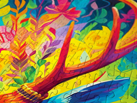 Puzzle 1000 piese Enjoy – Crowned Stag [4]