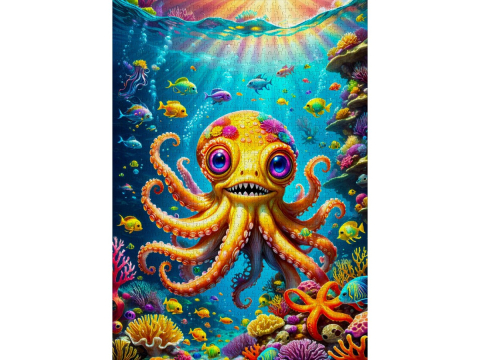 Puzzle 1000 piese Enjoy – Cute Octopus [1]