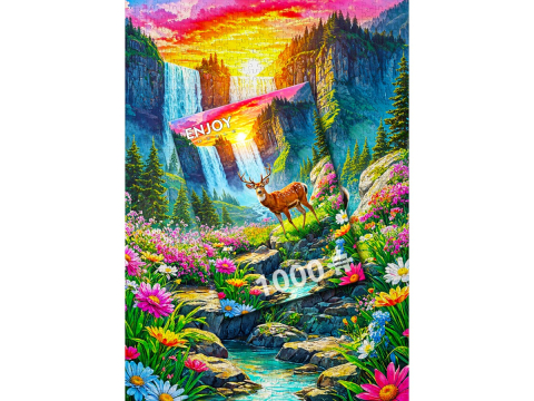 Puzzle 1000 piese Enjoy – Deer Paradise [3]